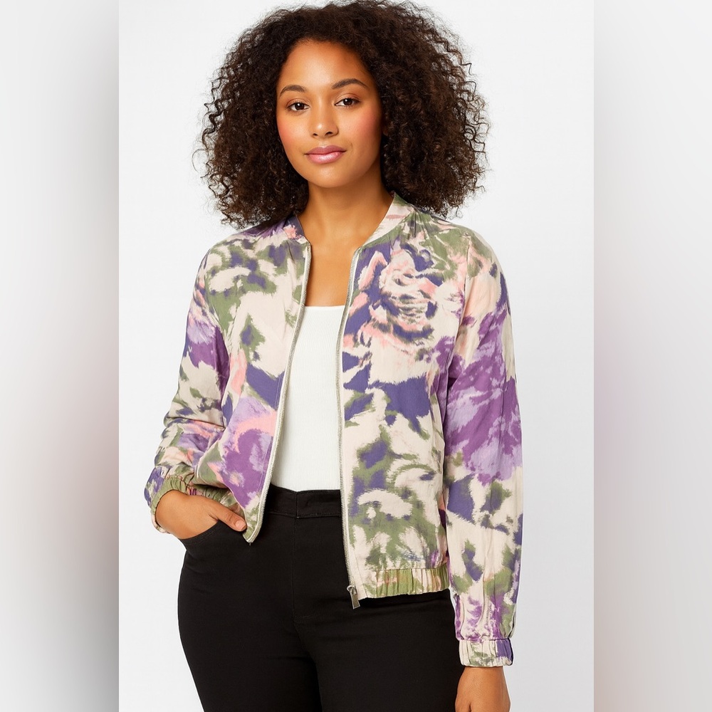 Juicy Couture Floral Bomber Jacket
